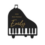 Personalized Musical piano 2 Wood Ornament Front