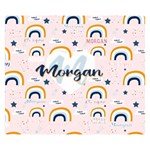 Personalized Childish Pattern Cute Rainbow Stars Clouds Two Sides Premium Plush Fleece Blanket (Kids Size) 50 x40  Blanket Front