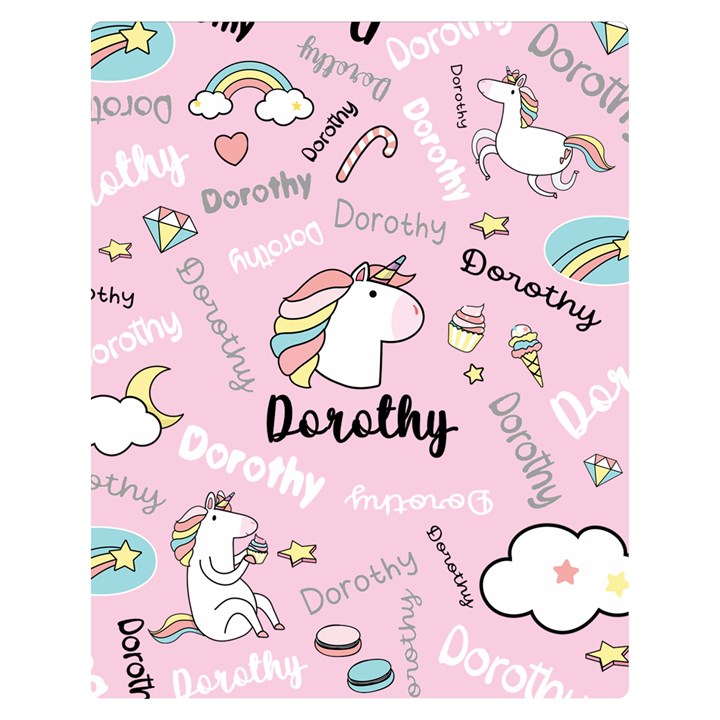 Personalized Baby Unicorn Blanket Two Sides Premium Plush Fleece Blanket (Teen Size)
