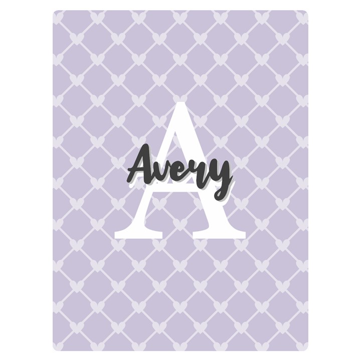 Personalized Name Monogram Heart Love Cross Two Sides Premium Plush Fleece Blanket (Baby Size)