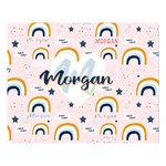 Personalized Childish Pattern Cute Rainbow Stars Clouds Two Sides Premium Plush Fleece Blanket (Large) 80 x60  Blanket Front