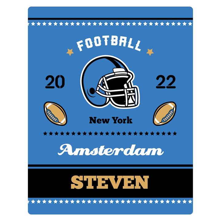 Personalized Football blanket Two Sides Premium Plush Fleece Blanket (Teen Size)
