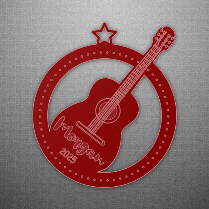 Personalized Name Musical Guitar Acrylic Ornament