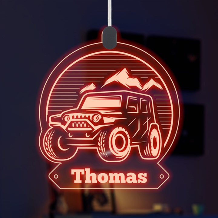 Personalized Name Off Road Car LED Acrylic Ornament