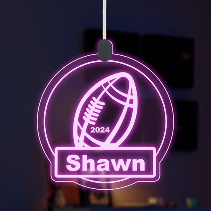 Personalized Sport Theme Football LED Acrylic Ornament
