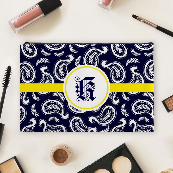PERSONALIZED PAISLEY NAME 1 COSMETIC BAG Cosmetic Bag (Large)