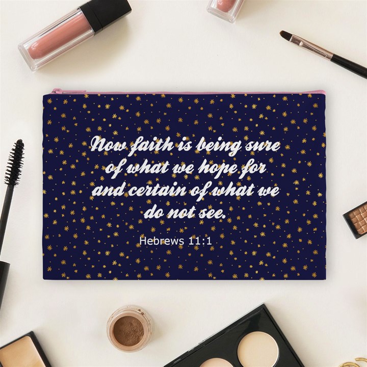  Personalized Pattern Seamless Gold Stars Cosmetic Bag (Large)