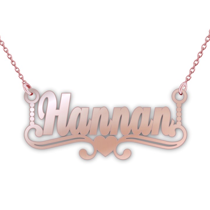 Personalized Name Love Yourself 925 Sterling Silver Name Pendant Necklace