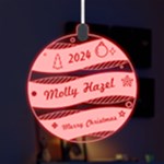 Personalized Xmas Ball LED Acrylic Ornament Front