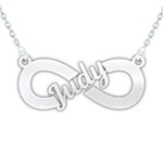 Personalized Name 925 Sterling Silver Name Pendant Necklace Front