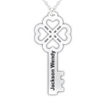 Personalized Name Key 925 Sterling Silver Name Pendant Necklace Front