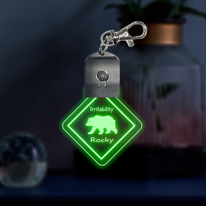 Personalized Name Bear LED Key Chain