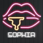 Personalized Mouth Kiss Name Neon Signs and Lights Front