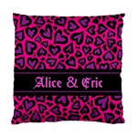 Personlized Pink Leopard Skin Pattern Standard Cushion Case (One Side) Front