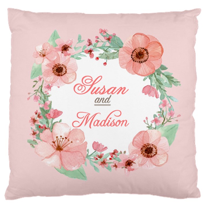 Personalized Floral 1 Large Cushion Case (One Side)