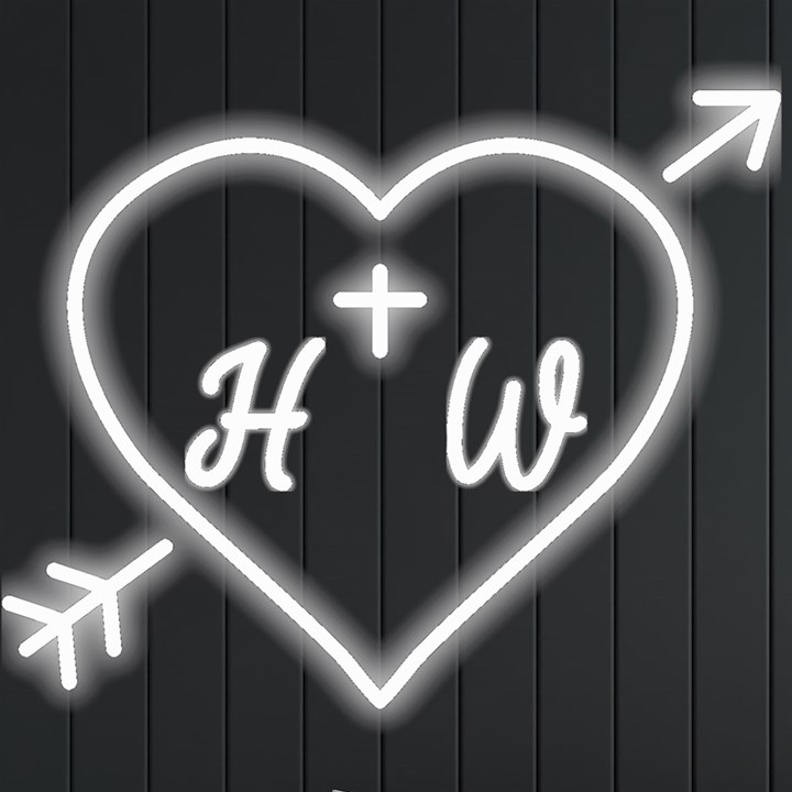 Personalized Heart Devil Angel Initial Neon Signs and Lights