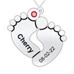 Personalized Baby Birth Name 925 Sterling Silver Pendant Necklace Front