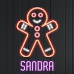 Personalized Xmas Gingerbread Man Name Neon Signs and Lights Front