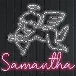 Personalized Angel Cupid Name Neon Signs and Lights Front