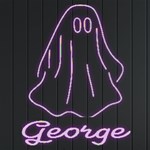 Personalized  Ghost Halloween Name Neon Signs and Lights Front