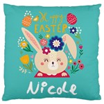 Personalized Easter Rabbit Name Large Cushion Case (One Side) Front