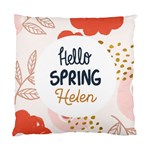 Personalized Spring Floral Pattern Name Standard Cushion Case (One Side) Front
