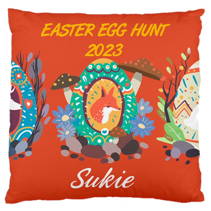 Personalized Easter Hunt Egg Name Large Cushion Case (One Side)