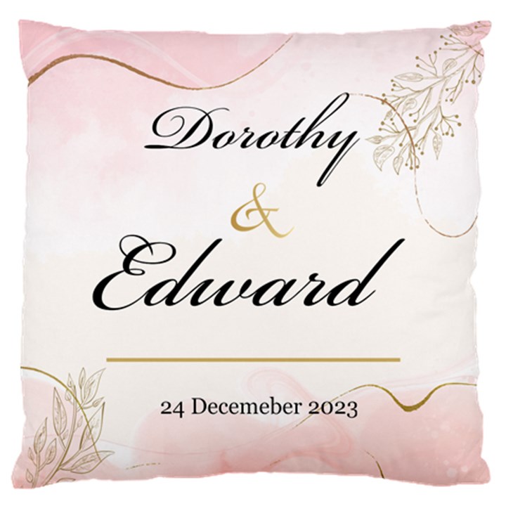 Personalized Wedding Name Large Cushion Case (One Side)