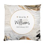 Personalized Marble Frame Wedding Family Name Standard Cushion Case (One Side) Front