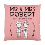 Personalized Wedding Illustration Family Name Standard Cushion Case (One Side) Front