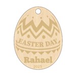Personalized Name Easter Egg Pattern 6 Wood Ornament Front