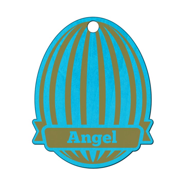 Personalized Name Easter Egg Pattern 9 Wood Ornament