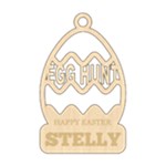 Personalized Name Easter Egg Basket Shape Wood Ornament Front
