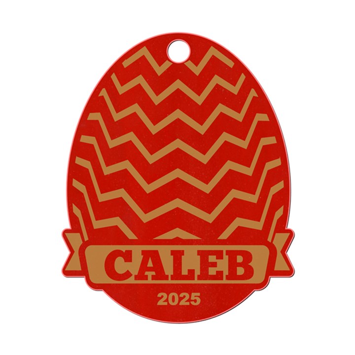 Personalized Name Easter Egg Pattern 16 Wood Ornament