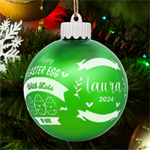 Personalized Easter Day Rabbit Egg Name LED Glass Sphere Ornament Back