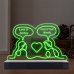 Personalized talking couple LED Acrylic Message Display Front