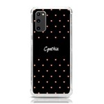 Personalized Name Heart Pattern(Black) Samsung Galaxy S20 6.2 Inch TPU UV Case Front