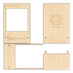 Personalized 3D Name Social Media Photo Frame Wood Ornament Front