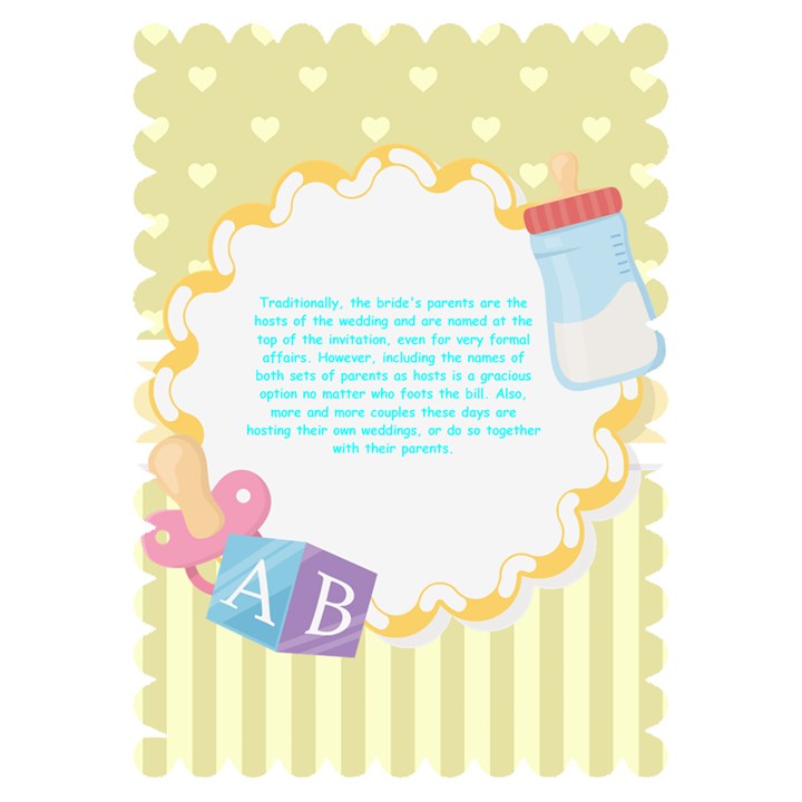 Happy Pregnant Invitation Card 5  x 7  (Scallop)