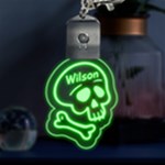 Personalized Name Halloween Multicolor LED Acrylic Ornament Front