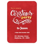 xmas Invitation Card 5  x 7  (Rounded) Back