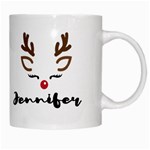 Personalized Deer Christmas Name White Mug Right