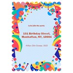 birthday Invitation Card 5  x 7  (Scallop) Back