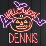 Personalized Halloween Couple Name Neon Signs and Lights Front