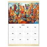 Personalized Calendar Style 1 Canvas Yearly Calendar 16  x 22  Front - Jan 2025