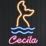 Personalized Whale Swimming in the Sea Name Neon Signs and Lights Front