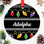 Christmas Light bulb Ornament (Round) Front