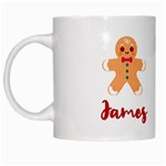 Personalized Gingerman Name White Mug Left