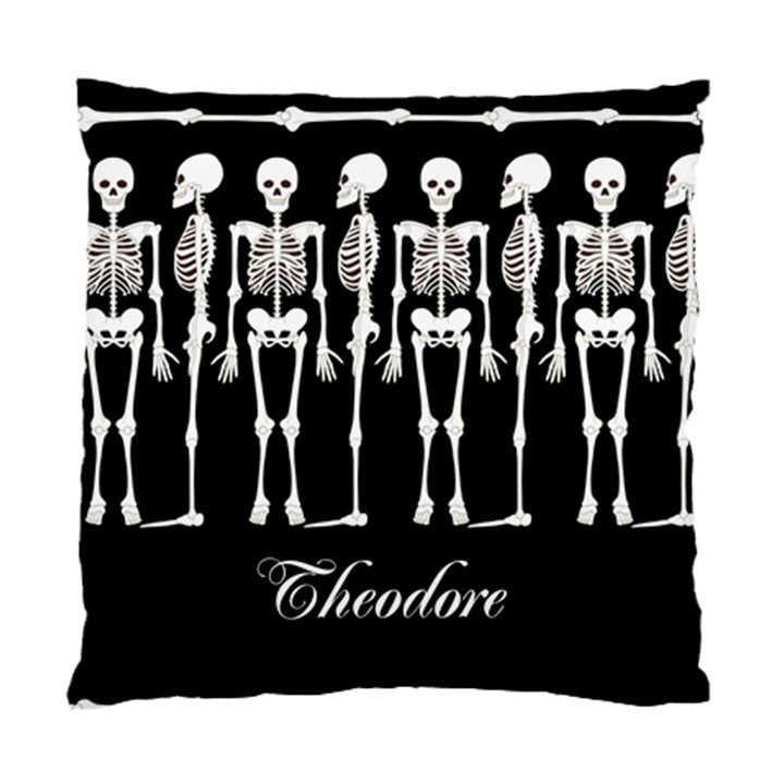 Personalized Black Halloween Skeleton Standard Cushion Case (One Side)
