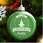 Christmas LED Glass Round Ornament Front